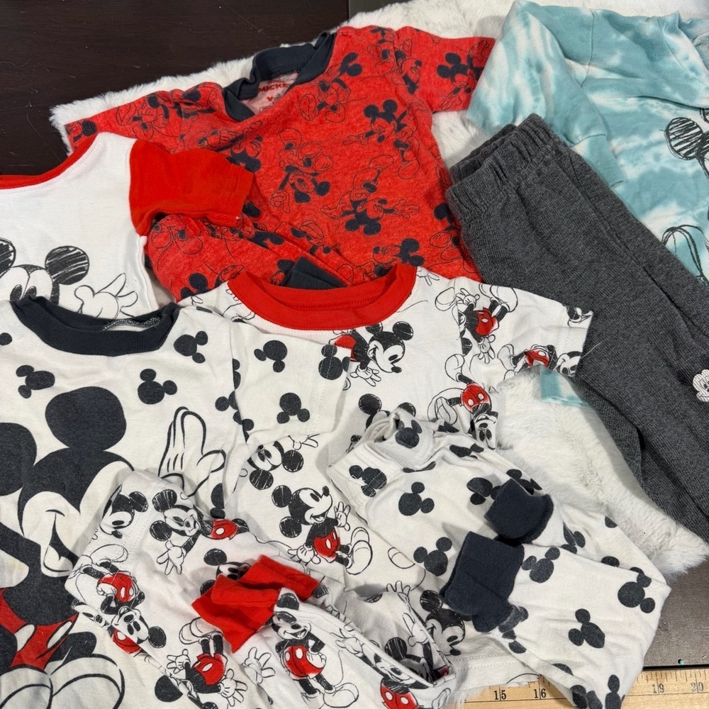 Disney Kids Mickey Mouse Bundle in Red, White, Black & Gray toddler 18m